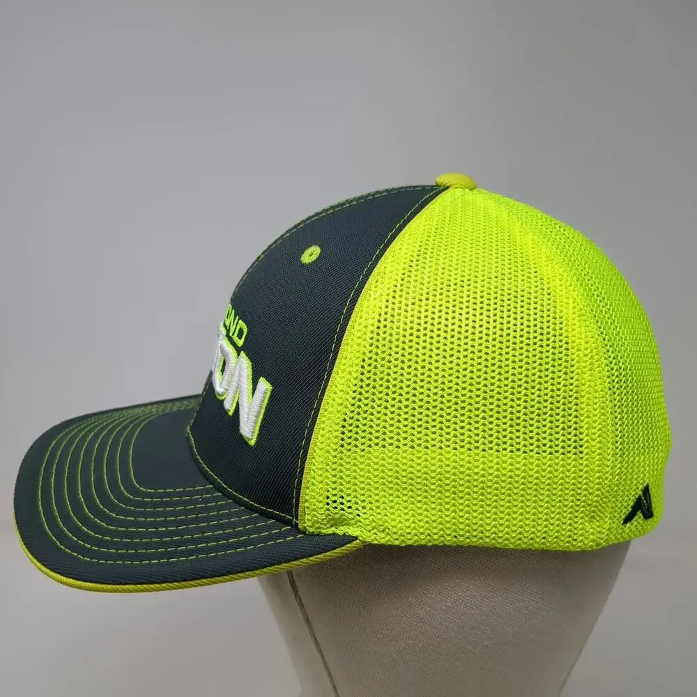 Pacific Headwear Baseball Cap Gray Yellow 7 3/8 Diamond Nation Mesh Hat 404M